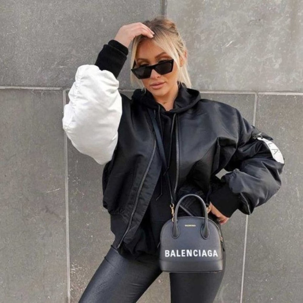 SLA The Label Monochrome Bomber Jacket #SLA0265AA Influencer Blogger Fave